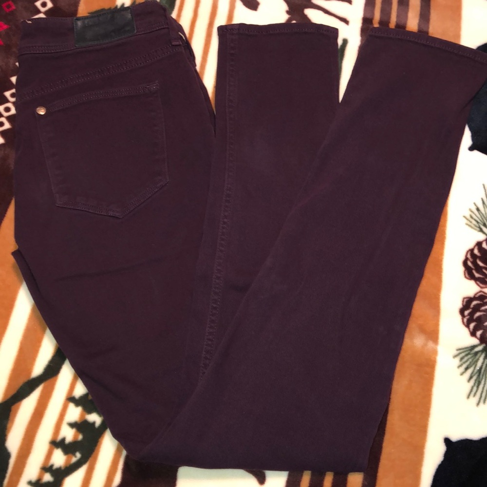Maroon skinny jeans